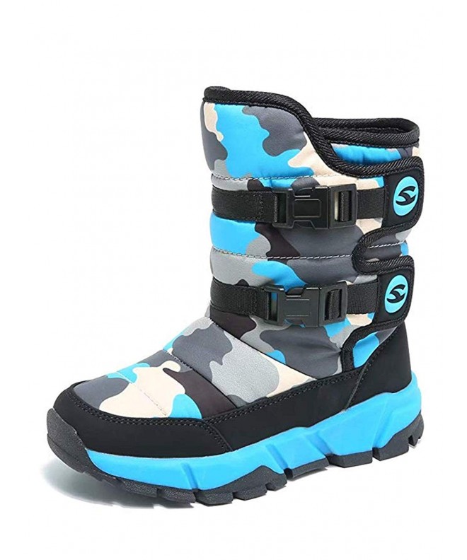 Boots Snow Boots for Boys and Girls Waterproof Warmth Outdoor Winter Shoes - Blue - CV18K5OGRI9 $55.99
