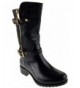 Boots Rainy Little Girls PVC Riding Waterproof Zipper Boots - Black 6k - C81858S4H7C $27.71