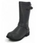Boots Girls Fashion Glitter Motorcyle Combat Boots - Grey Basic - CS189YMX98H $32.75