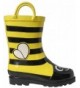 Boots Puddle Play Kids Girls' Bumble Bee Printed Waterproof Easy-On Rubber Rain Boots (Toddler/Little Kids) - CU11A847QE7 $33.13