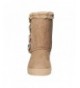 Boots Girls Winter Boots with Sparkling Rhinestones and Fur Trims Slip-On Shoes - Tan/Gold - CA184ANCRL2 $30.88