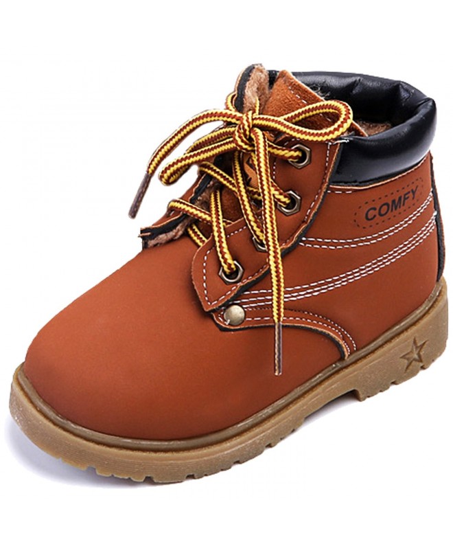 Boots Classic Waterproof Winter Toddler - Rust/Brown + Fur Lining - CT12N19LY3P $20.15