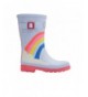 Boots Baby Girl's Printed Welly Rain Boot (Toddler/Little Kid/Big Kid) Blue Rainbow 10 M US Toddler - C118ELQM7G3 $69.54