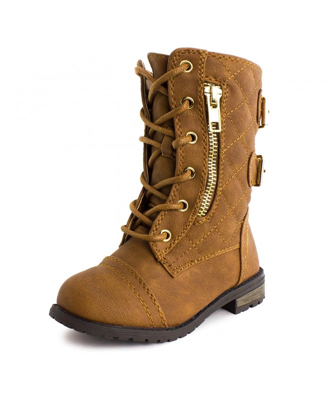 Boots Girls Lace Up Side Zipper Boots (Toddler/Little Kid/Big Kid) - Tan - C518HY7MAQU $41.88