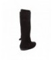 Boots Girls Microsuede Winter Boots with Buckle Knit Cuff Trims Casual Shoes - Black/Gold - CN184ANM7MW $54.09