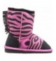 Boots Kids' Animal Fuschia Zebra Pull-On Boot - Fuchsia - CS12KA4ZNE9 $69.25