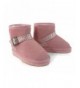Boots Girls Winter Snow Boots Warm Sheep Fur - Genuine Leather (Baby/Toddler / Little Kids) - Pink - C212JY058TV $57.48