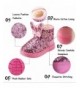 Boots Girls Boots - Bunny Kid Boots Warm Winter Sequin Waterpoof Outdoor Snow Boots (Toddler/Little Kids) DTX04-Pink-28 - CL1...