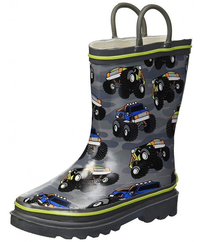 Boots Kids' Waterproof Printed Rain Boot - Monster Crusher - CM18DLZNDAZ $38.17