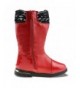 Boots Maxu Red Bowtie Princess Lace Child High Boots - Red - C4128VCGQAH $44.30