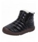 Boots Kids Waterproof Snow Boots Winter Anti-Slip Fur Lined Warm Shoes Outdoor - Black07 - CO18KM5TLW9 $44.81