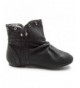 Boots Girls Cute Double Buckle Low Slouch Grommet Stud Ankle Bootie (Toddler) - Black - CN120AZOVQT $26.00