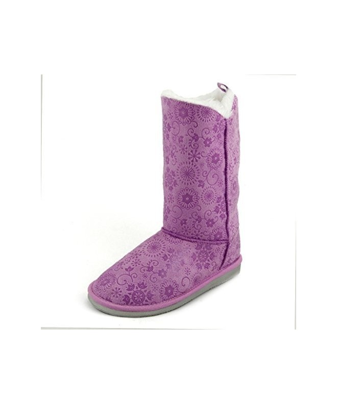 Boots Faux Shearling Boot - Purple - CE128QYLI95 $26.11