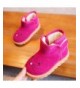 Boots Girl's Warm Winter Cartoon Outdoor Princess Snow Boots House Slippers Flat Shoes(Toddler/Little Kid) - Rose Red - C018K...