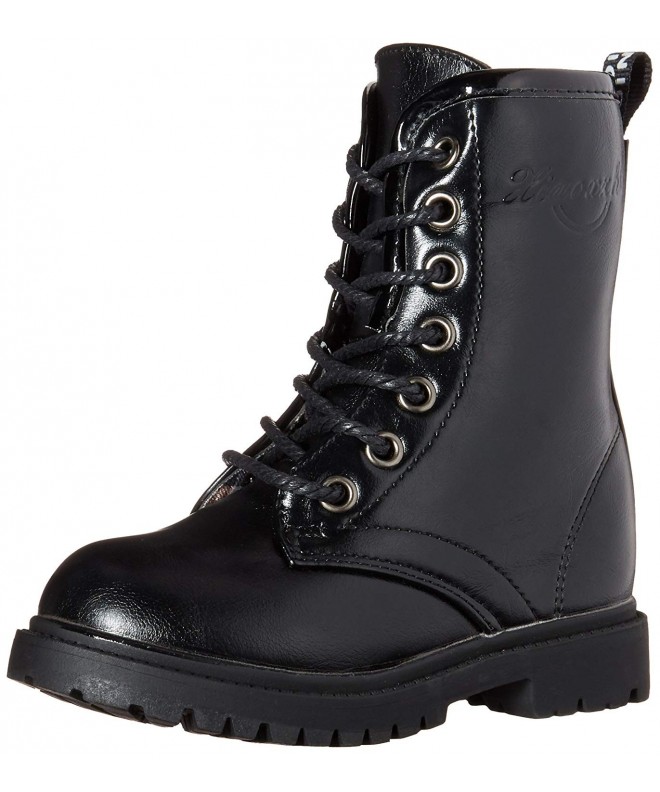 Boots Boy's Girl's Waterproof Outdoor Combat Lace-Up Side Zipper Mid Calf Boots - Black - C7126H312WF $44.26