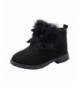 Boots Girls' Fashion Zipper Warm Fur Lined Snow Boots Ankle Boots (Toddler/Little Kid/Big Kid) - Black - CD18HEII2GZ $45.41