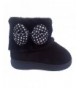 Boots Elegant Infant Toddler Faux Suede Girl's Flat Boots - Black - C5128YHXS0L $25.80