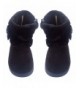 Boots Elegant Infant Toddler Faux Suede Girl's Flat Boots - Black - C5128YHXS0L $25.80