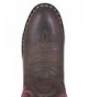 Boots Mountain Girls Brown with Pink Stitch Monterey Western Cowboy Boots Brown 6.5 - CO12HJVIS35 $58.12