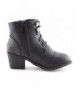 Boots Girls Side Zipper Faux Leather Pump Heel Ankle Booties (Toddler/Little Kid/Big Kid) - Black - CR189NXMMZ0 $41.58