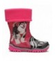 Boots 220 Waterproof Wellington Kids rain and Garden Boots for Girls/Boys/Kids/Childrens - Husky on Crimson - CI18KI8NLDQ $46.34