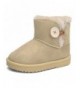 Boots Girl's and Boys Winter Snow Boots Fur Outdoor Slip-on Boots (Toddler/Little Kids).Beige.14 - CV18KAWK0YQ $21.54