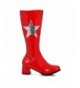 Boots 1.75" Heel Gogo Boot with Silver Glitter Star Décor. Childrens. - Red - C8118TJH5QD $72.77