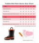 Boots Toddler Kids Solid Rubber Rain Boots Pink - Black - CR18C2SSIOR $39.27