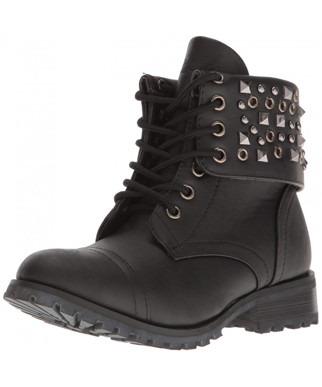 Boots Gia-Mia Dancewear Kids' Big Girl's Convertible Combat Fashion Boot - Black - CL11PKEIOUB $43.57