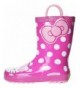 Boots Kids' Hello Kitty Waterproof Character Rain Boots with Easy on Handles - Hello Kitty Cutie - CZ11CYOCWQ7 $57.06