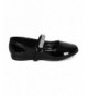 Boots Girl's Patten With Strap Ballet Flats - Color:BLACK - C011TXTNSU5 $35.12