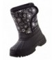 Boots Girls Snowflake Print Snow Boots - Kids - Black - C518M7N33SY $35.26