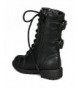 Boots Dome-2 Girls Kids Lace Up Military Combat Boots - Black - CM11FQA2NGT $50.93