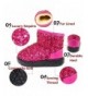 Boots Boy's Girl's Warm Winter Sequin Waterpoof Outdoor Snow Boots - Black - CY120F7T49R $28.70