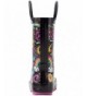 Boots Kids Rain Boots with Easy-on Handles - Peace - Love & Rainbows - 5T US Toddler - CB184IEI56Y $34.49