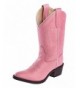 Boots Youth Calfskin Cowboy Boot Pointed Toe Pink - CD11VKHQJP9 $67.82