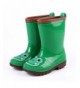 Boots Kids Waterproof Anti-skid Rain Boots Cartoon Animal Pattern Rain Shoes - Green-frog - CW18K6TZAKE $44.76