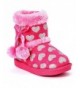 Boots Madness Jr. Girls Warm Winter Boots - Hearts - Fuchsia - C5186DWI0YE $27.31