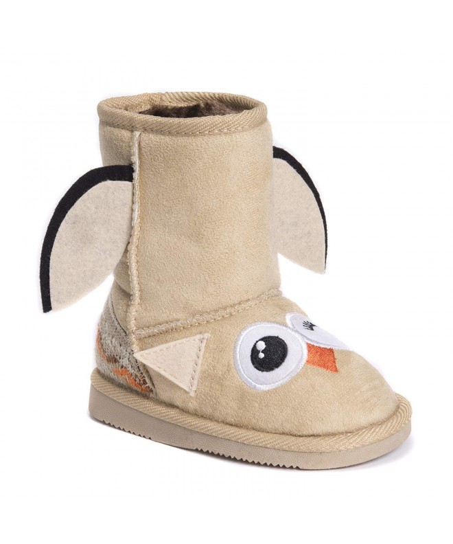 Boots Kid's Uno Owl Boots Fashion - Coffee - CR183KUX48W $52.75