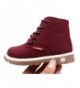 Boots Kids' Boys' Girls' Cute Zipper Lace-Up Ankle Boots Short Booties (Toddler/Little Kid) - Wine Red - CA18GZDRTI6 $32.82
