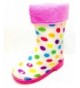 Boots Toddler & Little Girls Youth White Polka Dot Rain Snow Boots w/Great Lining - Comfortable - CK127RPN9HN $29.21