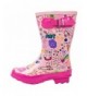 Boots Kids Rain Boots Boys Girls Toddler/Little Kids/Big Kids Rubber Waterproof Garden Shoes - Pink Graffiti - CQ18ING7DEW $4...