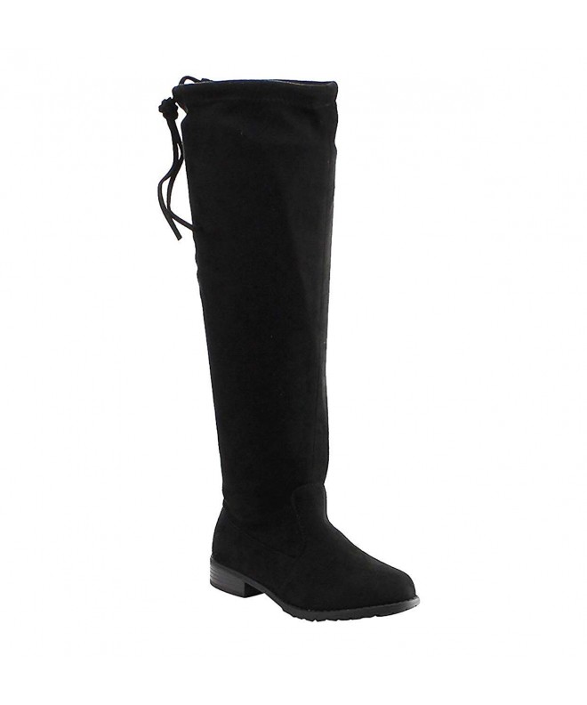 Boots Jalen H4k Little Girls Over The Knee String Tie Boots - Black-h4k - CG18L7505MA $54.55