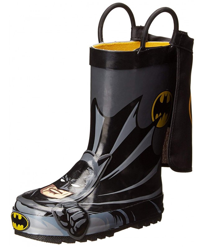 Boots Kids' Waterproof D.c. Comics Character Rain Boots with Easy on Handles - Batman Everlasting - CC11GLI8QMV $72.47