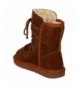 Boots Girls Faux Suede Lace Up Faux Fur Lined Winter Boot HG04 - Tan Faux Suede - CO189L9EDU7 $40.86