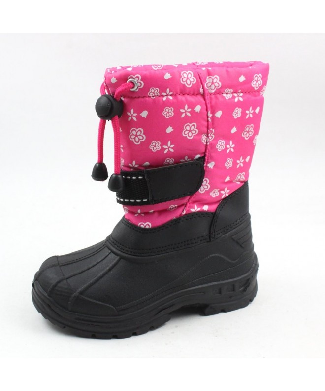 Boots Cold Weather Snow Boot 1319 Pink Snowflakes Size Toddler 6 - CI12F3WGHJ9 $29.72