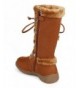 Boots Suede Fur Lace Up Zip Winter Boot (Toddler/Little Girl/Big Girl) DC45 - Camel - CL1270FL8IR $49.97