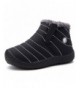 Boots Boy's Girl's Snow Boots Fur Lined Winter Outdoor Slip On Shoes Boots-T.black-33 - C618HANKD2O $28.83