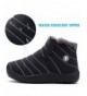 Boots Boy's Girl's Snow Boots Fur Lined Winter Outdoor Slip On Shoes Boots-T.black-33 - C618HANKD2O $28.83