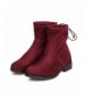 Boots Girls Faux Suede Drawstring Back Tie Riding Bootie FG46 - Wine - C812N1JZZPA $44.03